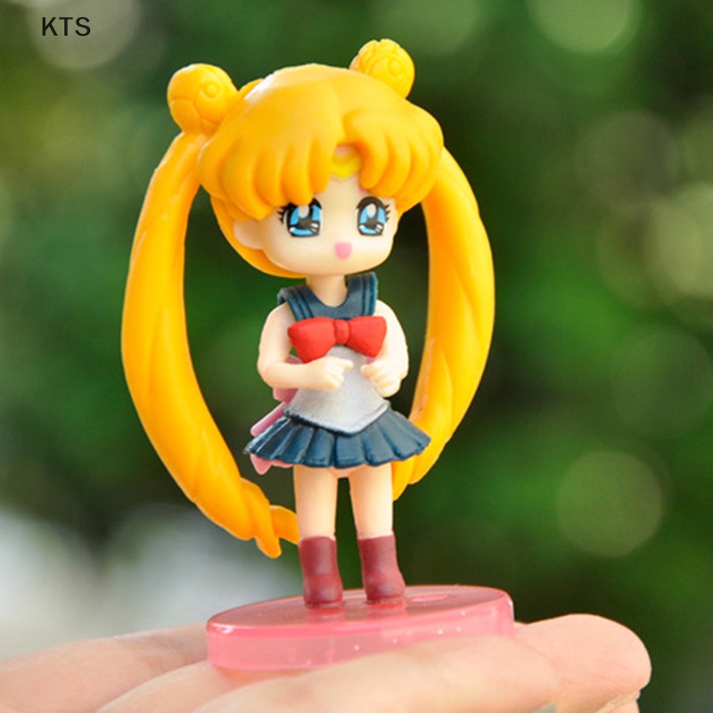 Bộ 4 Đồ trang trí Nhân Vật Hoạt Hình Thủy Thủ Mặt Trăng 3D