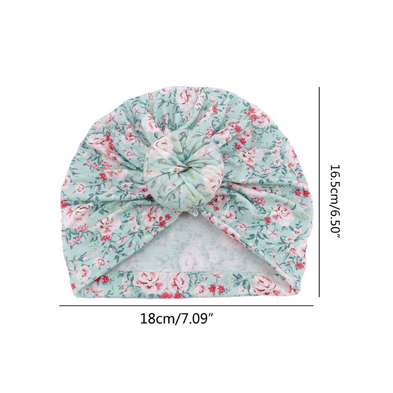 Mũ Turban In Hoa Cỡ Lớn Thời Trang Ấn Độ Xinh Xắn Cho Bé Sơ Sinh 0-12 Tháng Tuổi