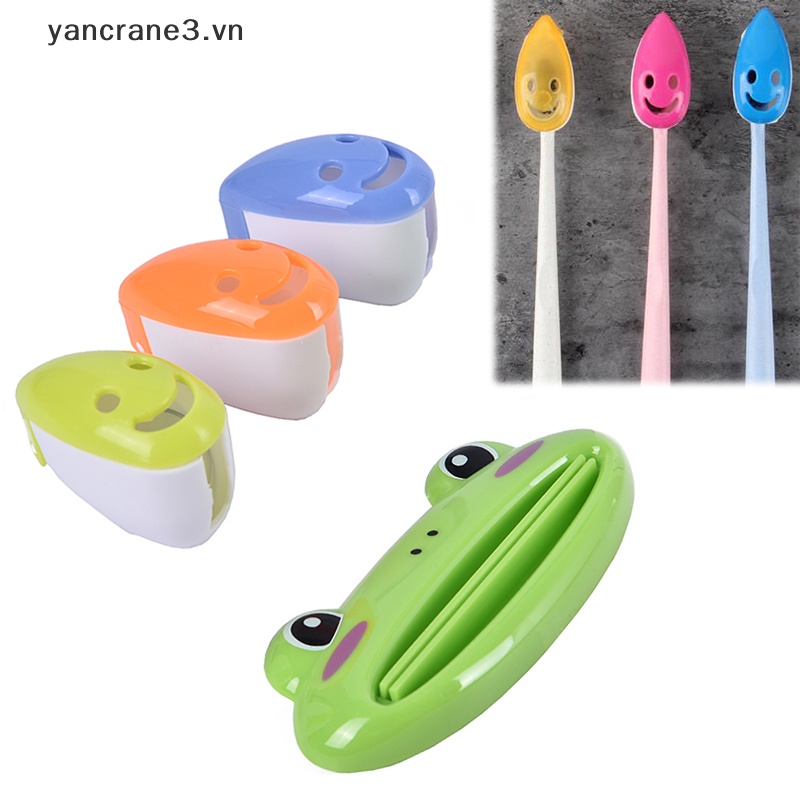 Bộ 4 Giá Đỡ Bàn Chải Đánh Răng / Cốc Hút Hình Mặt Cười Di Động Tiện Dụng Cho Phòng Tắm {yancrane3.vn}