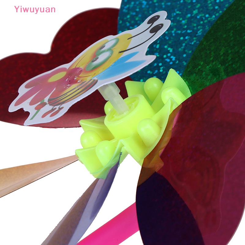 < Yiwuyuan > Chong Chóng Gió Kim Sa Đầy Màu Sắc Trang Trí Vườn Nhà Trẻ Em Áo Thun Thiết Kế Mới Năng Động Thời Trang