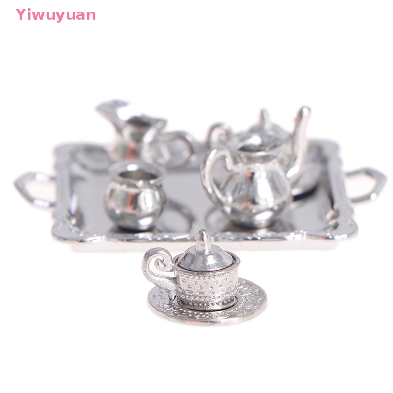 Bộ 10 Khay Trà / Cà Phê Bằng Kim Loại Màu Bạc Cho Nhà Bếp 1 / 12