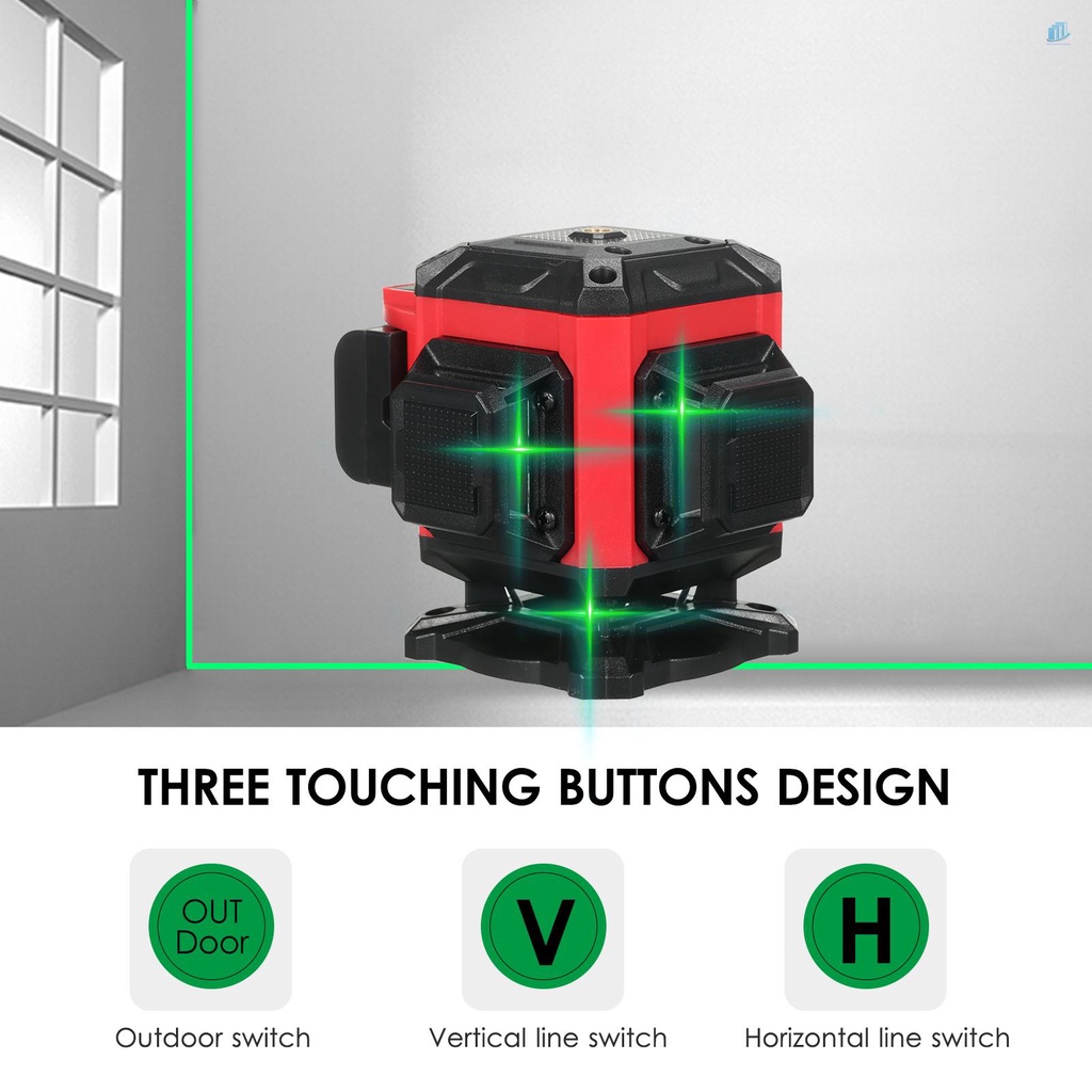 Thước Đo Bằng Laser 3X3600 (s2mwvn) 12 Cấp Độ Tự Điều Chỉnh 3x360° Mức Laser Xanh Lá Cây Với 2 Pin Sạc Lithium / Gắn Tường / Gắn / Điều Khiển Từ Xa Trong Nhà / Ngoài Trời