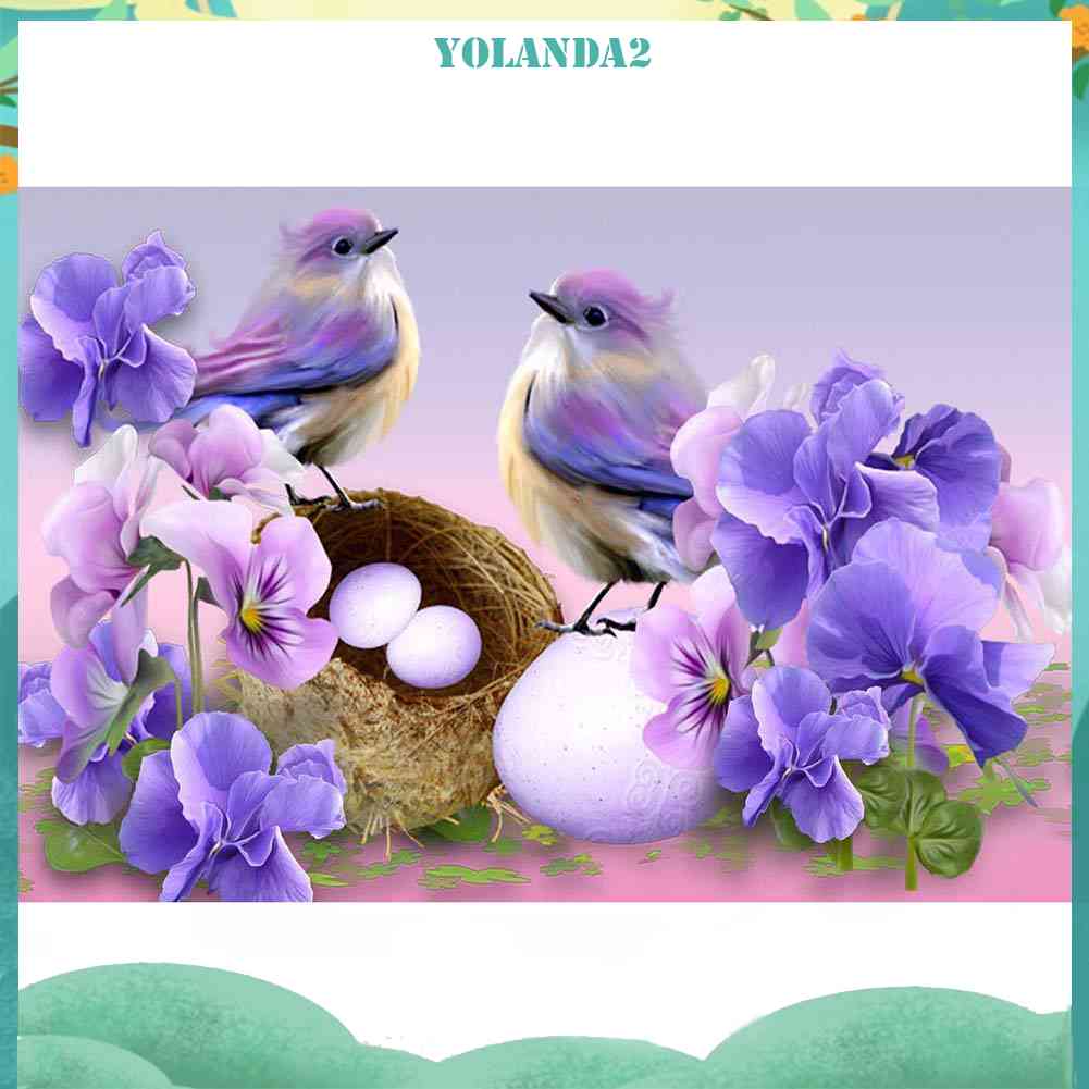 Tranh Đính Đá 5D Tự Làm Hình Chim Dễ Thương