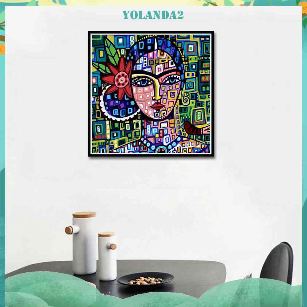 Tranh Đính Đá Kim Cương Toàn Bộ 5D DIY Hình Vẽ Người Đẹp Trừu Tượng