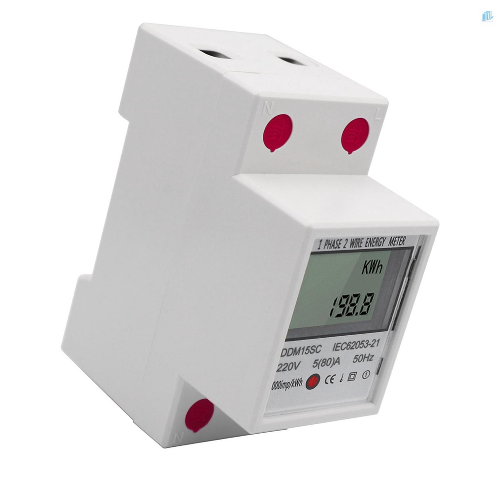 Đồng Hồ Đo Năng Lượng DIN-Rail Màn Hình LCD 5-80A 220V 50Hz DDM15SC