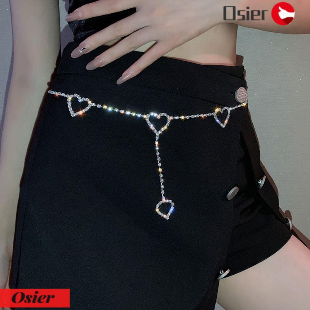 Thắt Lưng Dạng Xích Mảnh Mặt Trái Tim Lấp Lánh Cho Nữ 1