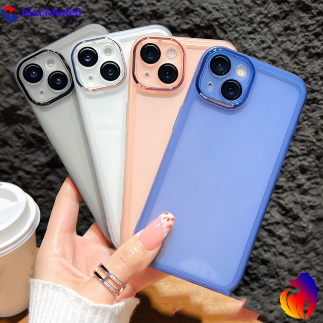 Ốp Điện Thoại Trong Suốt Chống Sốc Có Vòng Nhẫn Bảo Vệ Ống Kính Máy Ảnh Cho Iphone