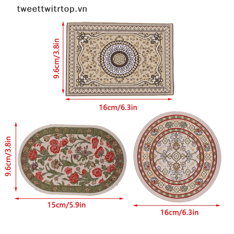 1 Thảm Lót Sàn 1: 12 Dùng Trang Trí Nhà Búp Bê / Phòng Khách / Phòng Ngủ