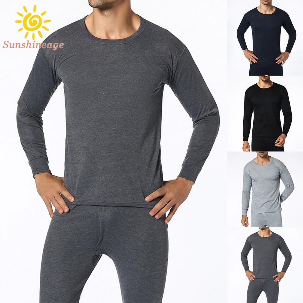 Áo Thun DàI Tay Cổ TròN MàU SắC Đơn GiảN Cho Nam Size L-3XL