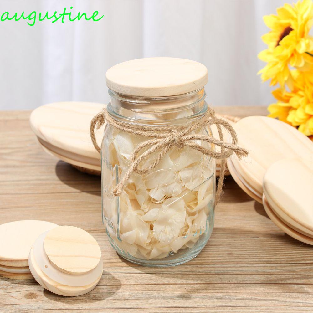 1 Nắp Đậy Lọ Mason Miệng Rộng Bằng Gỗ Thông Kèm Vòng Niêm Phong