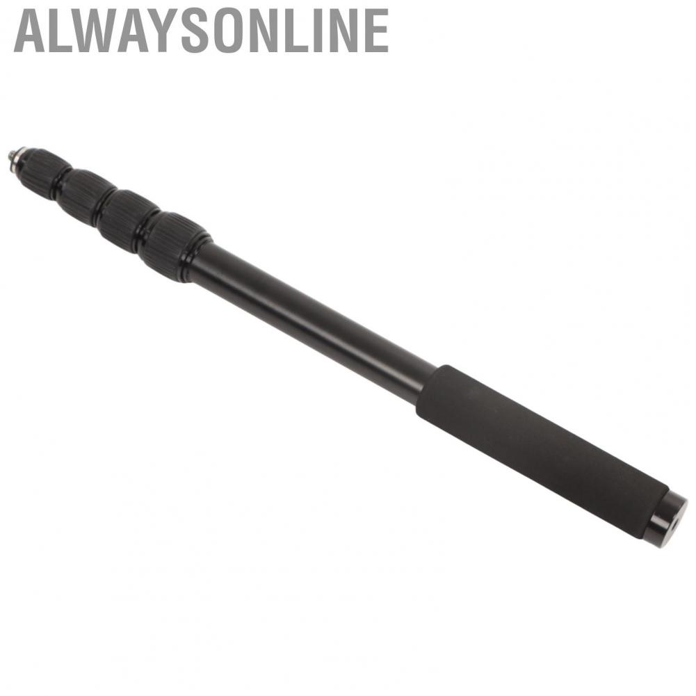 Alwaysonline 1.5m Selfie Stick Aluminium Alloy with 1/4in Screw Interface Extendable Pole for  Stabilizer