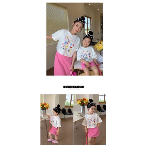 Váy Cotton Thời Trang Mùa Hè Phiên Bản Hàn Quốc Cho Mẹ Và Bé