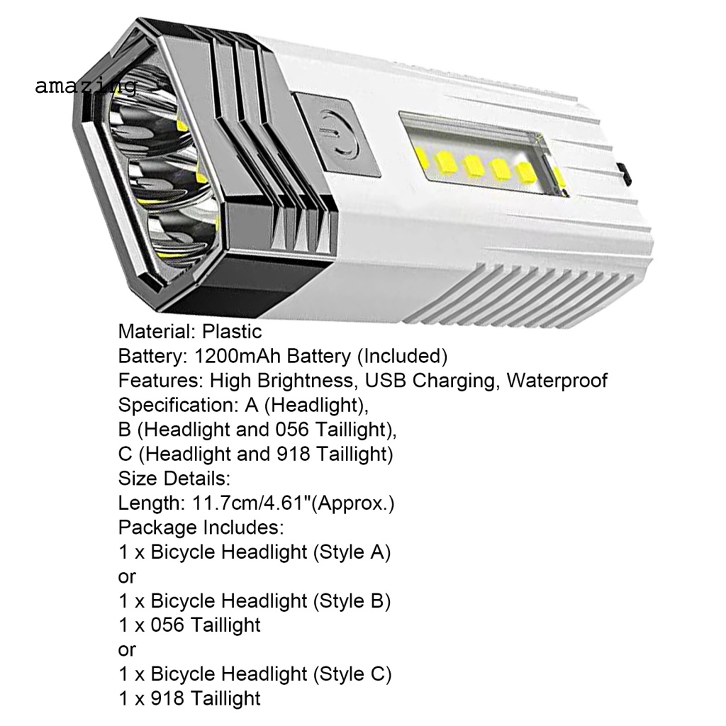 Đèn Pha Xe Đạp Siêu Sáng Trọng Lượng Nhẹ Chất Lượng Cao
