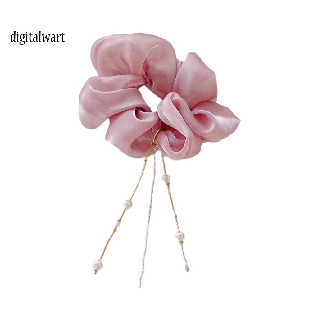 Kỹ Thuật Số| Dây Buộc Tóc Co Giãn Đính Ngọc Trai Giả Xinh Xắn Cho Nữ