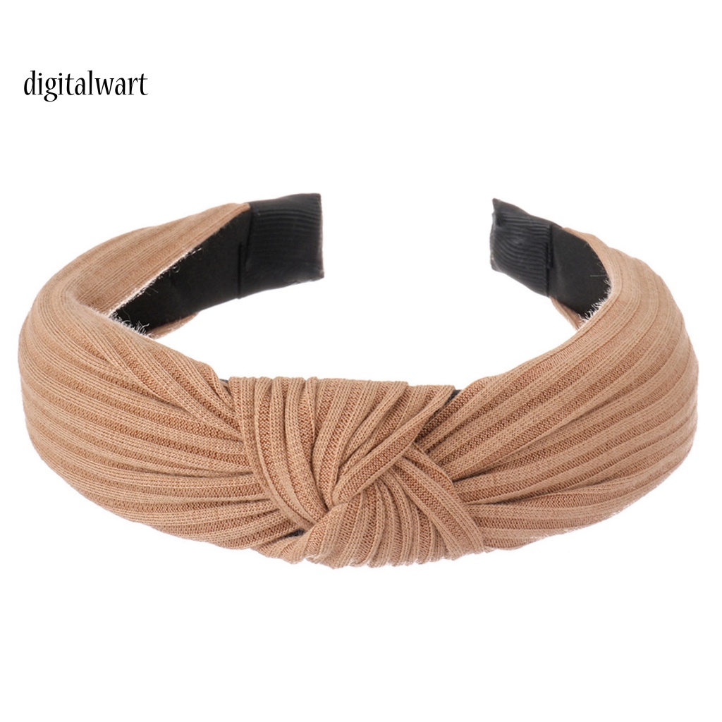 Kỹ Thuật Số| Băng Đô Cài Tóc Dệt Kim Co Giãn Chống Trượt Màu Sắc Đơn Giản Thời Trang Cho Nữ