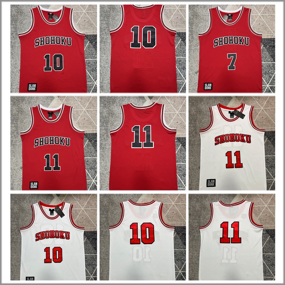 Áo Bóng Rổ Jersey Thêu Họa Tiết Sakuragi Hanamichi Rukawa Kaede Jersey Mùa Hè Cho Nam