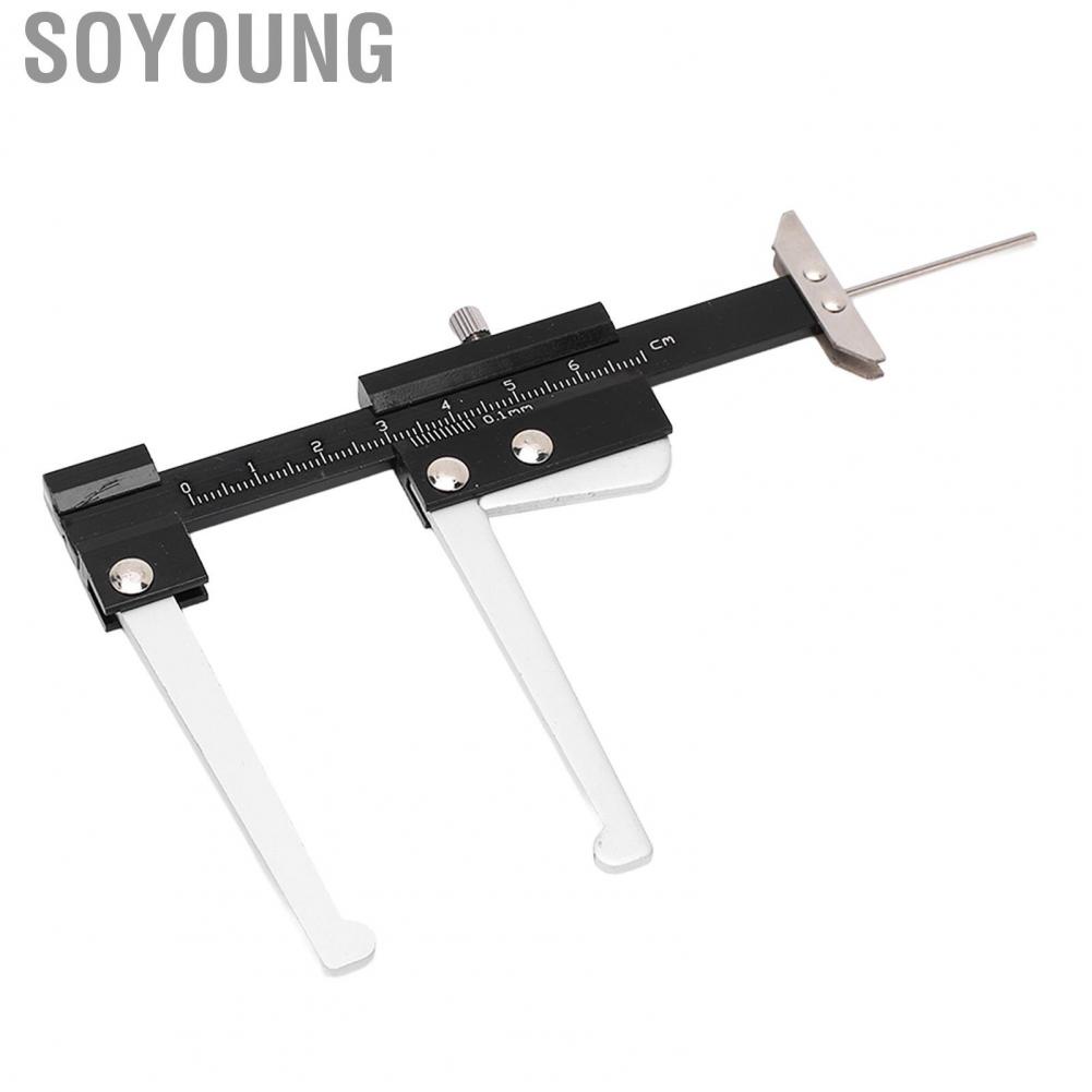 Soyoung Brake Disc Depth Caliper  0.1mm Accuracy Brake Disc Depth Gauge Ruler 0‑60mm  for Automobile Parts