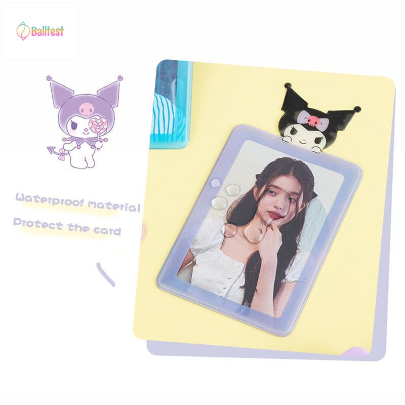 💜SANRIO Túi Đựng Thẻ Mini 1 Inch Họa Tiết Hoạt Hình Kèm Dây Đeo Sợi Xích Tiện Dụng