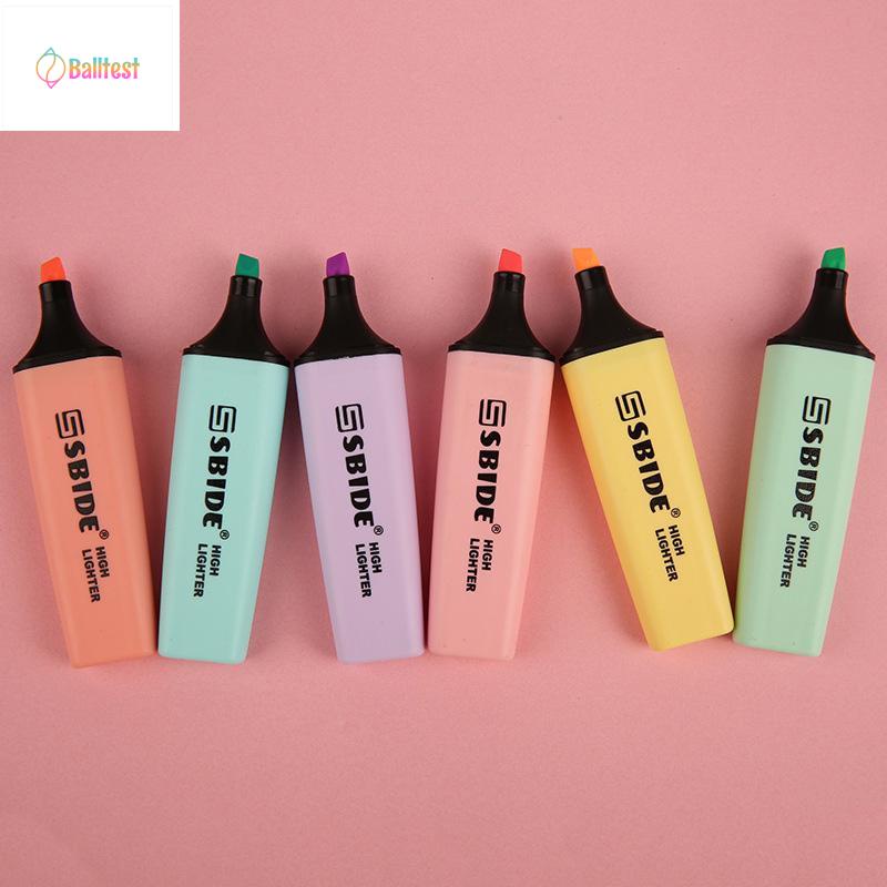 💜6 màu highlight pastel đánh dấu nhớ dòng cute nhiều màu marker