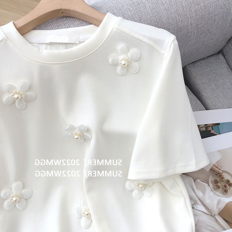 Áo Thun Tay Ngắn In Hoa Thời Trang Dành Cho Nữ