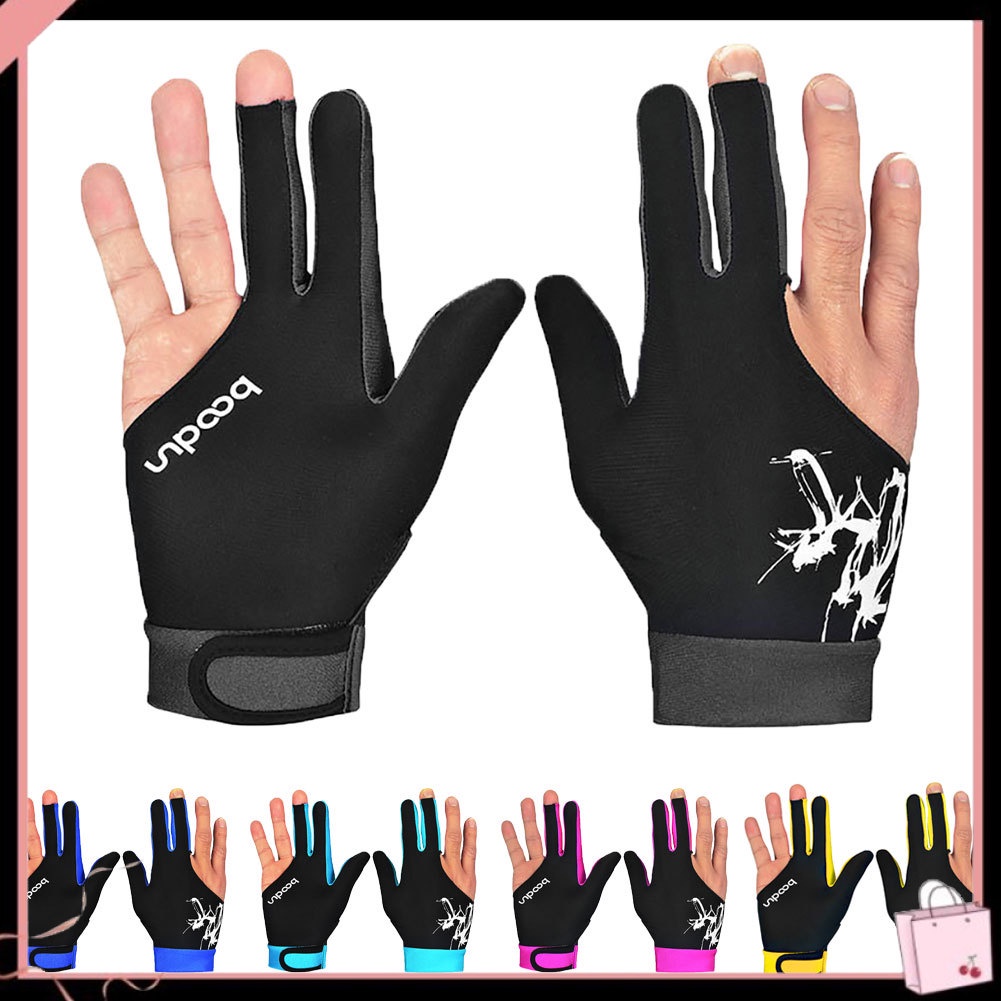 1 Găng Tay Chơi Bida 3 Ngón Trái / Phải Co Giãn Thời Trang Unisex