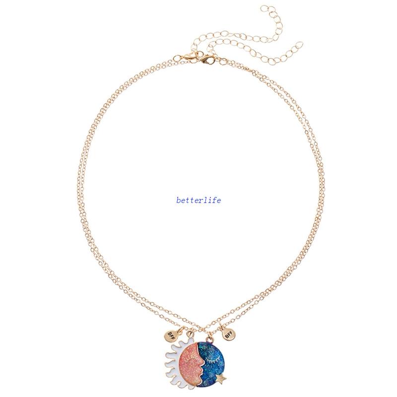 Bộ 2 Vòng Cổ Choker Phát Sáng Hình Mặt Trời Mặt Trăng Mới Lạ