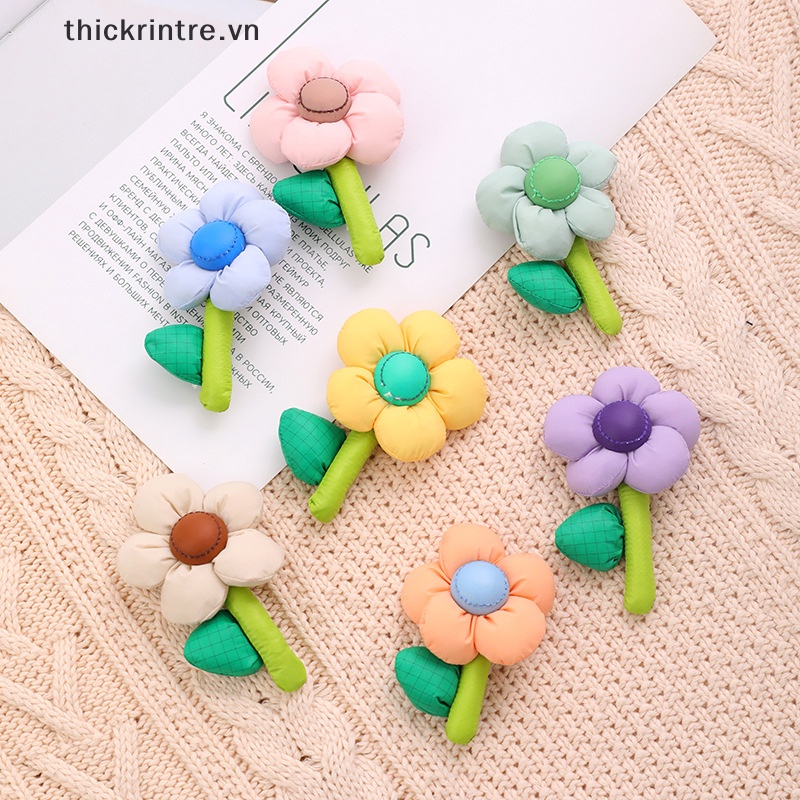 Ghim Cài Áo Bằng Vải Cotton Họa Tiết Hoa Nhiều Màu Sắc