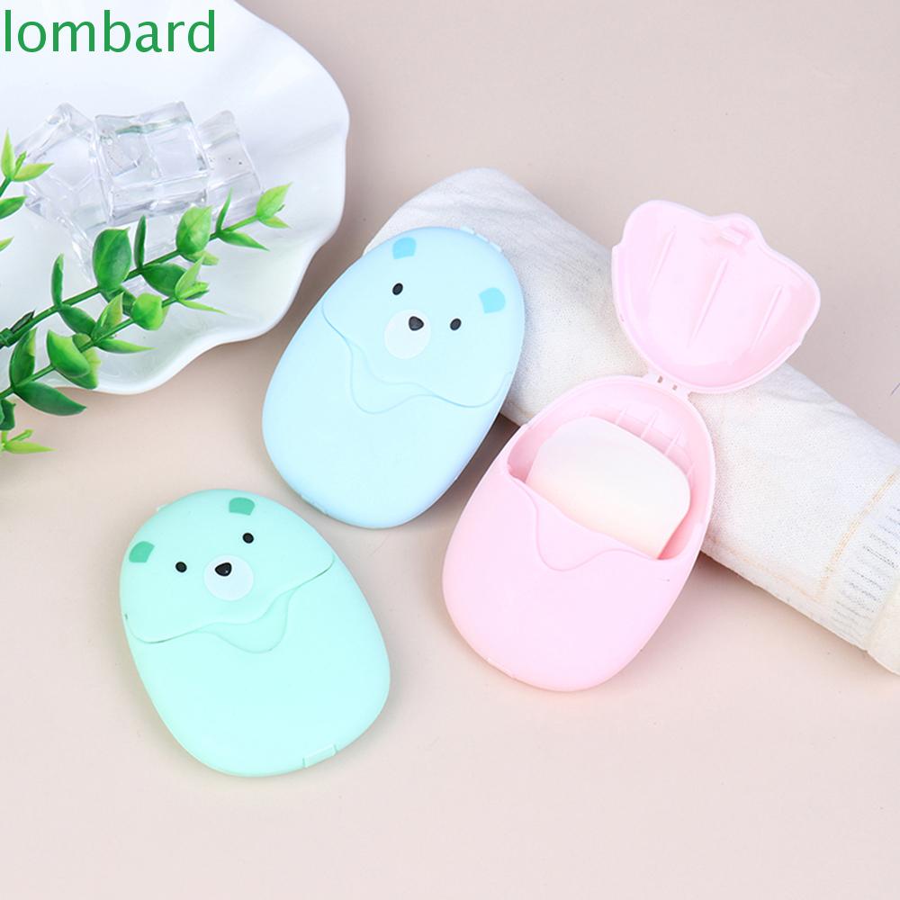 Hộp 50 Miếng Xà Phòng Rửa Tay Bằng Giấy Nhiều Màu Sắc Dùng Một Lần Tiện Dụng