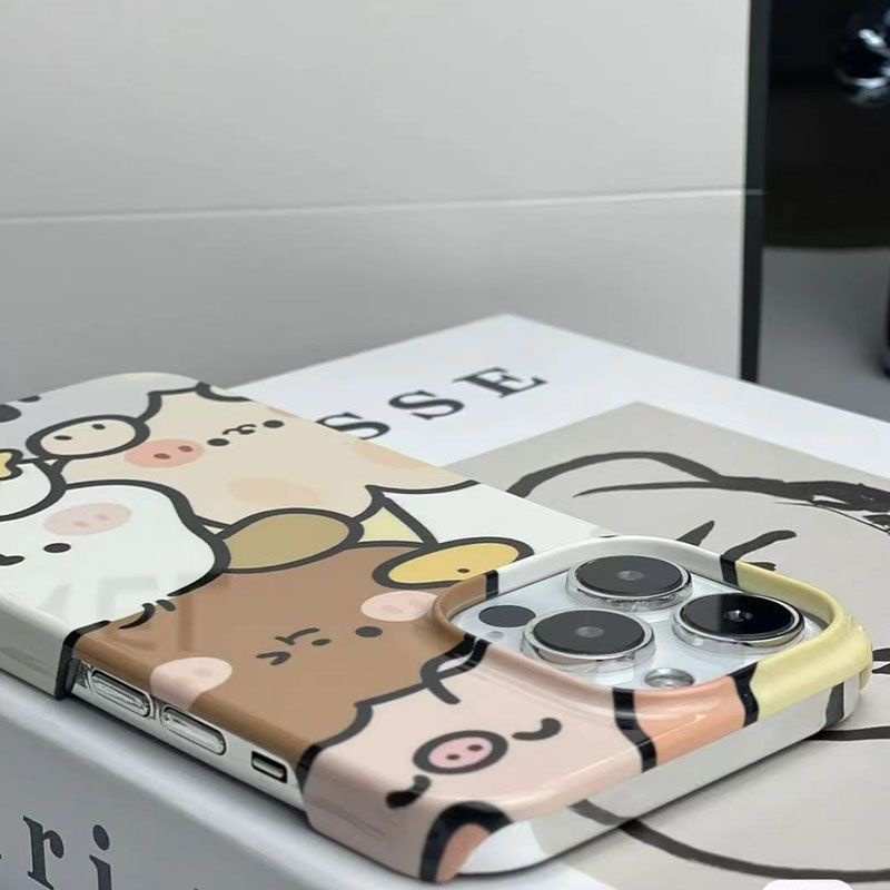 Ốp Điện Thoại Cứng Chống Bụi Bề Mặt Bóng In Họa Tiết Hoạt Hình Dễ Thương Cho Apple Iphone 12 promax 13 1114 44CI