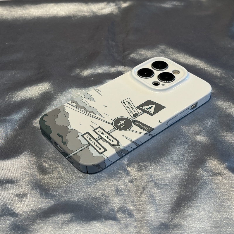 Ốp Điện Thoại In Hình Biển Báo Đường Phố Cho iPhone 1411x / 13 pro / max / 87 / 12 ON9D