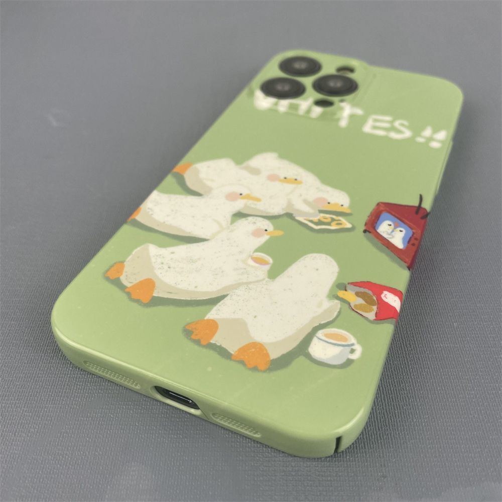 Ốp Điện Thoại Cứng In Hình Chú Vịt Hoạt Hình Cho iPhone13pro 3M4Y 14 11xsmax8p / xr12 /