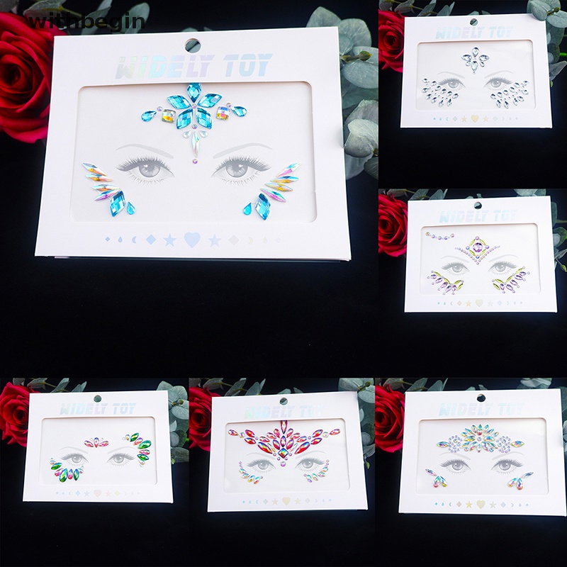 Miếng Dán Hình Xăm 3D Bằng Acrylic Đính Đá Acrylic Tạm Thời Trang Trí Mặt Và Cơ Thể Quyến Rũ DIY