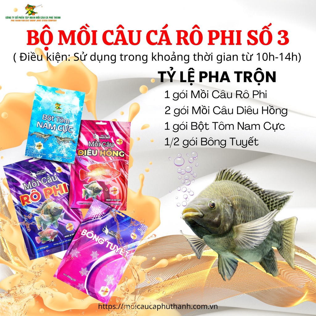 Bộ Mồi Câu Cá Rô Phi Số 3