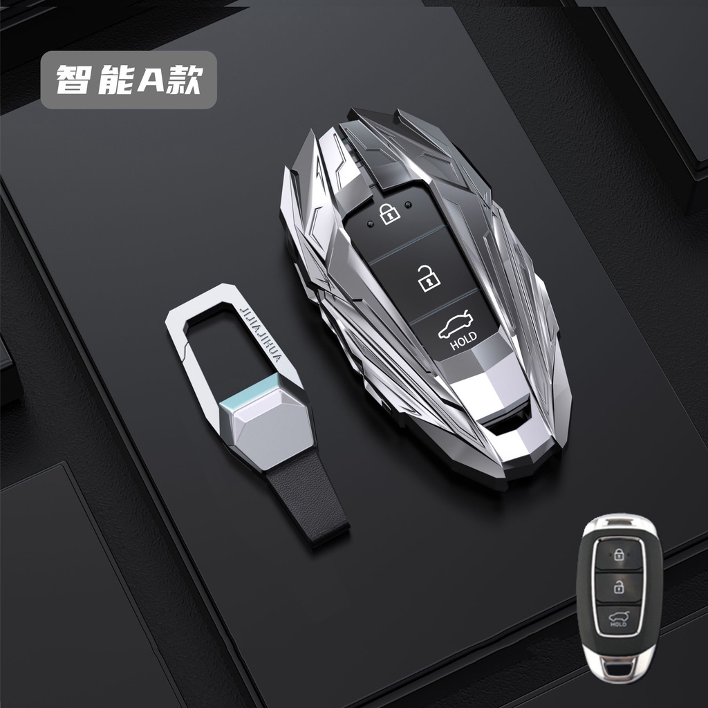 Vỏ Bọc Chìa Khóa Điều Khiển Từ Xa Bằng Hợp Kim Kẽm Cho Hyundai Palisade Grandeur Azera Elantra GT Kona 2018 2019