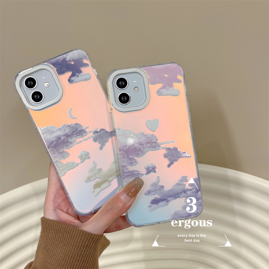 Ốp Điện Thoại Mềm Chống Sốc Màu Gradient Cho IPhone 14 13 12 11 Pro Max SE2020 X XR Xs Max 7 8 Plus