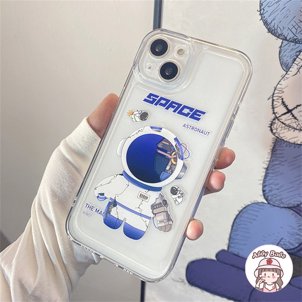 Ốp Điện Thoại TPU Mềm Trong Suốt Chống Sốc In Hình Phi Hành Gia Cho IPhone 14 Pro Max 11 12 11 Pro Max X XS 7Plus