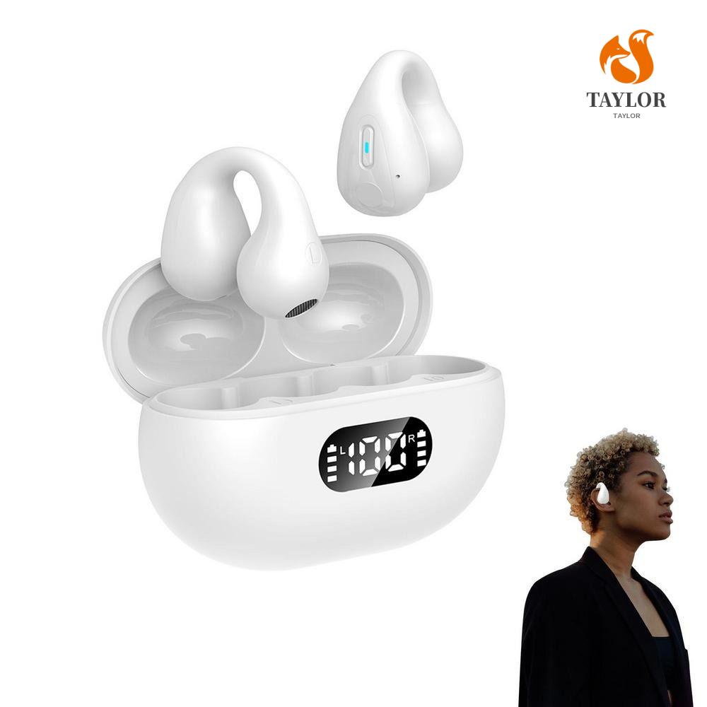 Tai Nghe Nhét Tai Bluetooth TAYLOR1 Màu Đen Có Kẹp Màn Hình LED Cảm Ứng Chạm Điều Khiển Xương Tai