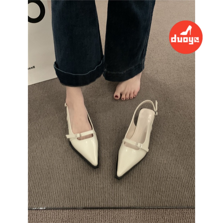 Duoya Thẳng Hàng Từ Nhà Máy ~ [Hàng Có Sẵn] Giày Cao Gót Mũi Nhọn Mary Jane Mùa Xuân Miễn Phí Vận Chuyển Giày Cao Cấp Cho Nữ