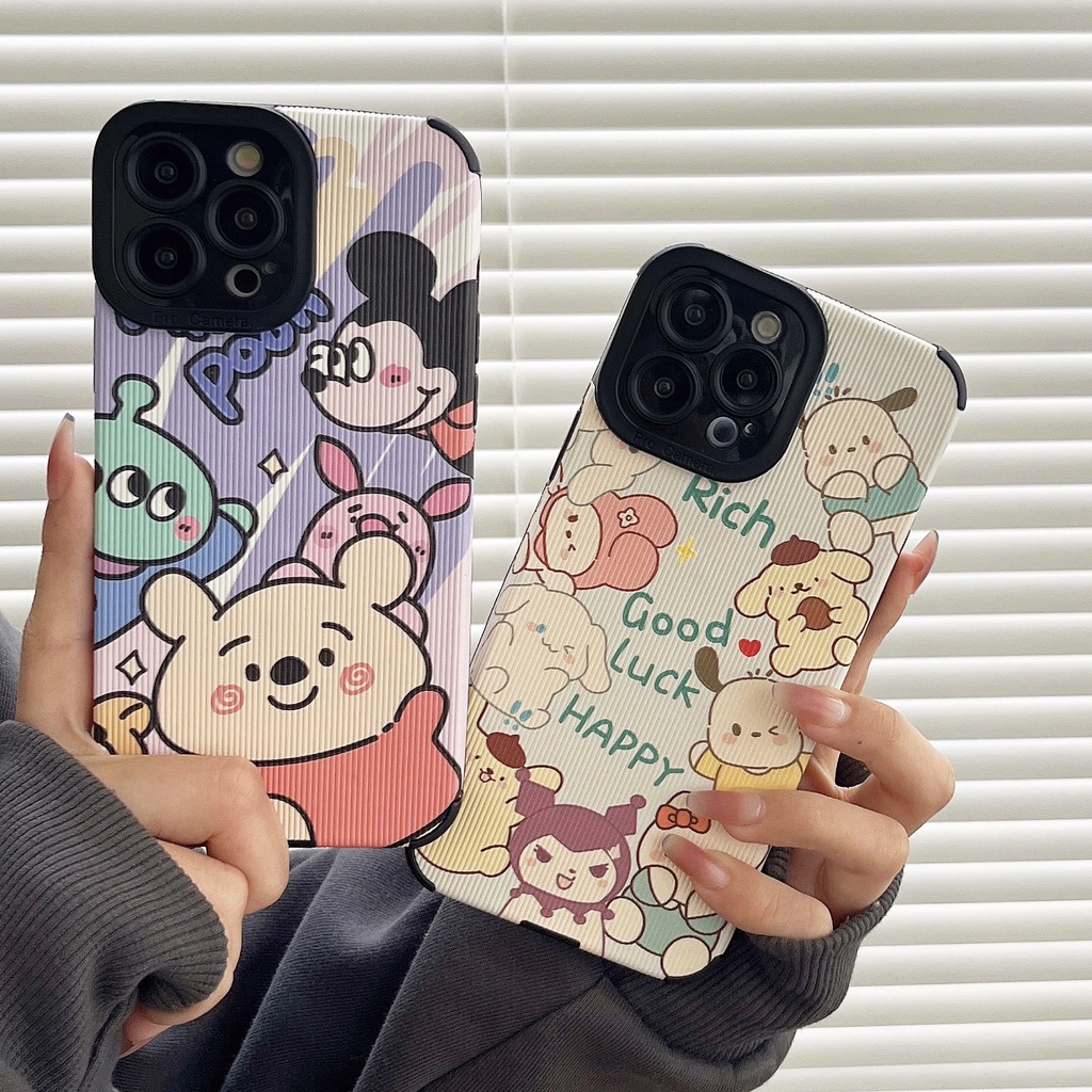 DISNEY Ốp Điện Thoại tpu PC Silicon Mềm Chống Sốc In Hình Hoạt Hình Sanrio Cho iPhone 14 13 12 11 Pro Max XS XR 7 8 Plus