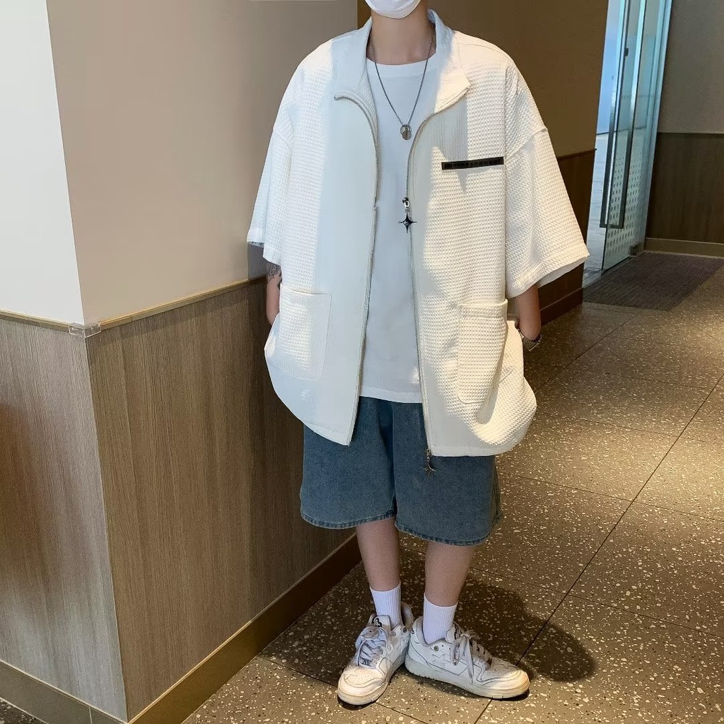 Áo Sơ Mi Tay Ngắn Dáng Rộng Thời Trang Cá Tính Cho Nữ