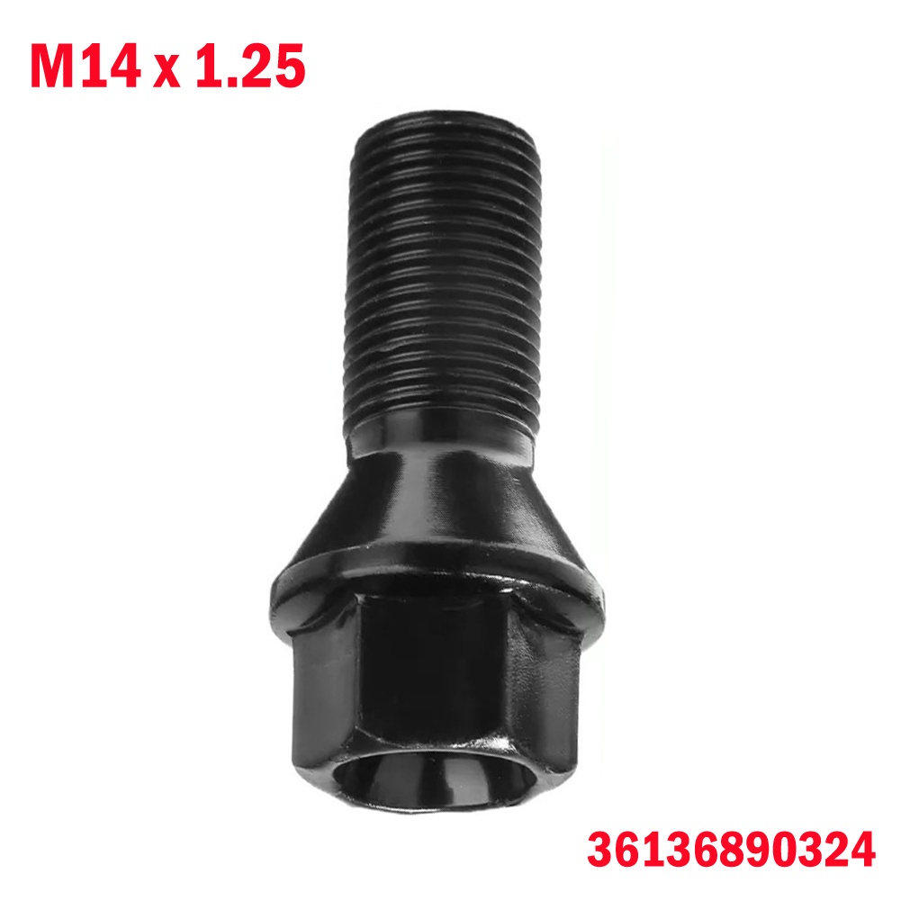 36136890324 Bu Lông Vặn Đai Ốc Bánh Xe BMW M14 X 1.25 Black F25 X3 E70 X5 Pleass Pleass