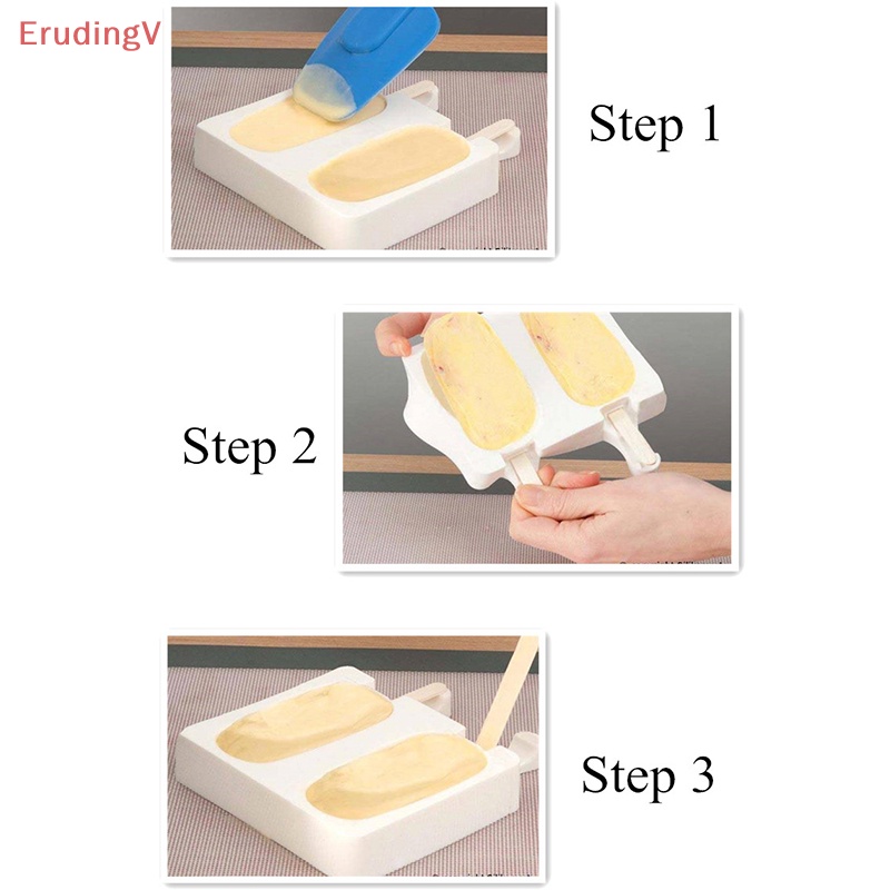 Khuôn Làm Kem Que 8 &amp; 4 Ngăn Bằng Silicon Dày Dặn Tiện Dụng