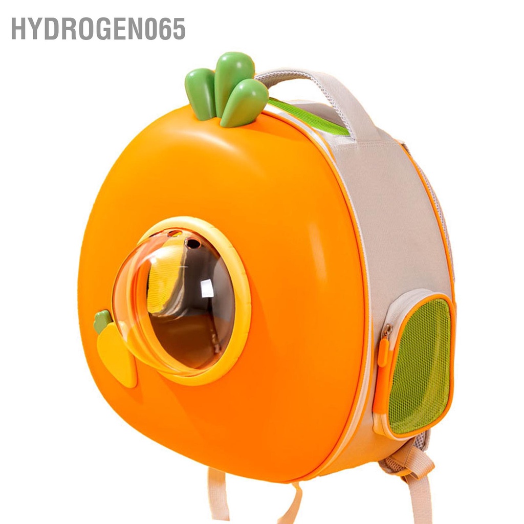 Hydrogen065 Ba lô cho mèo Cà rốt dễ thương Di động Cửa sổ trong suốt Thoáng khí Thông gió Không gian lớn chở thú cưng