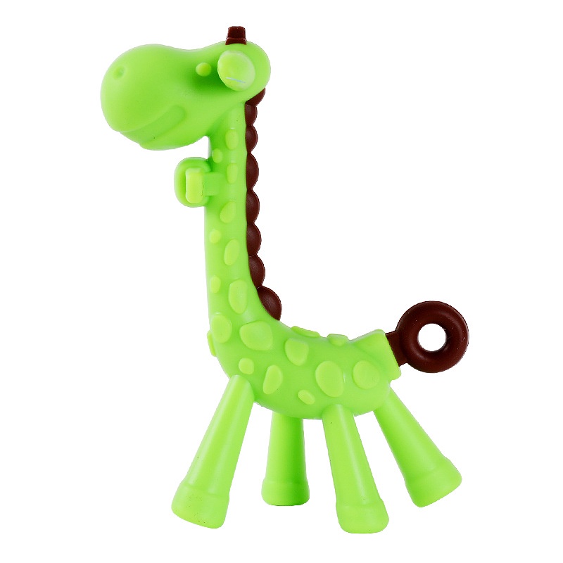 Đồ Chơi Ngậm Mọc Răng Hình Hươu Cao Cổ Hoạt Hình Bằng Silicon Cấp Thực Phẩm Cho Bé Sơ Sinh