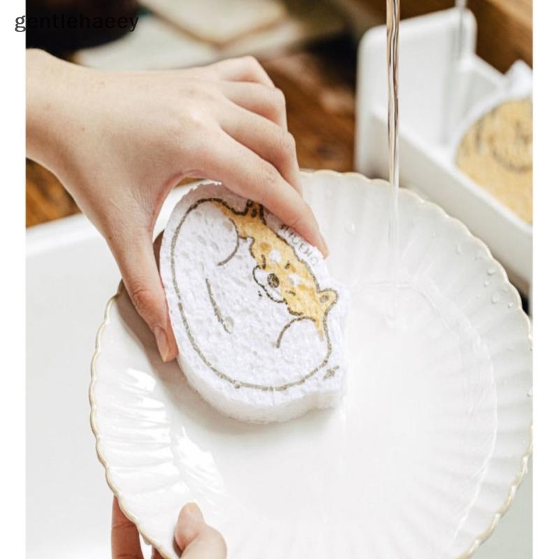 Miếng Xốp Cotton Nén Họa Tiết Hoạt Hình Dùng Rửa Chén