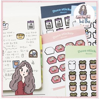 Set hai miếng stickers phong cách Hàn