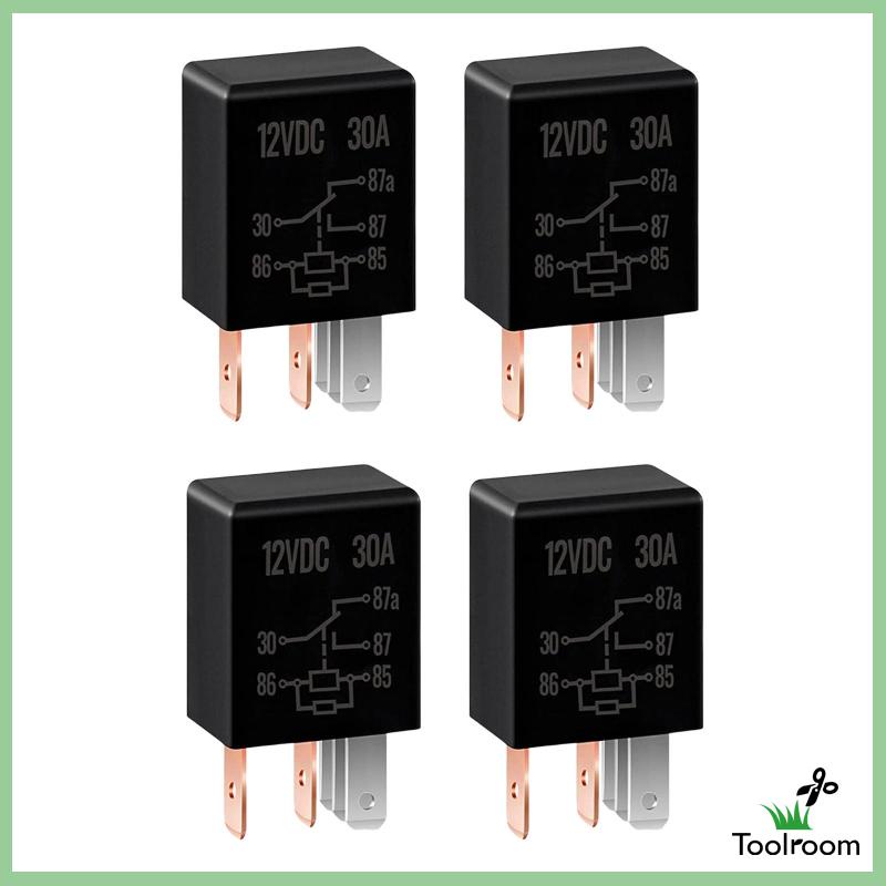 Set 4 Rơ Le Tự Động 5 Pin 12V 30A Đa Năng Cho Bơm Nhiên Liệu Điện
