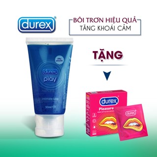 [Tặng Hộp BCS Gân Gai] Gel Bôi Trơn Durex Play chai 50ml. Gel Gốc Nước An Toàn, Hết Khô Hạn, Tăng Tiết Nhờn