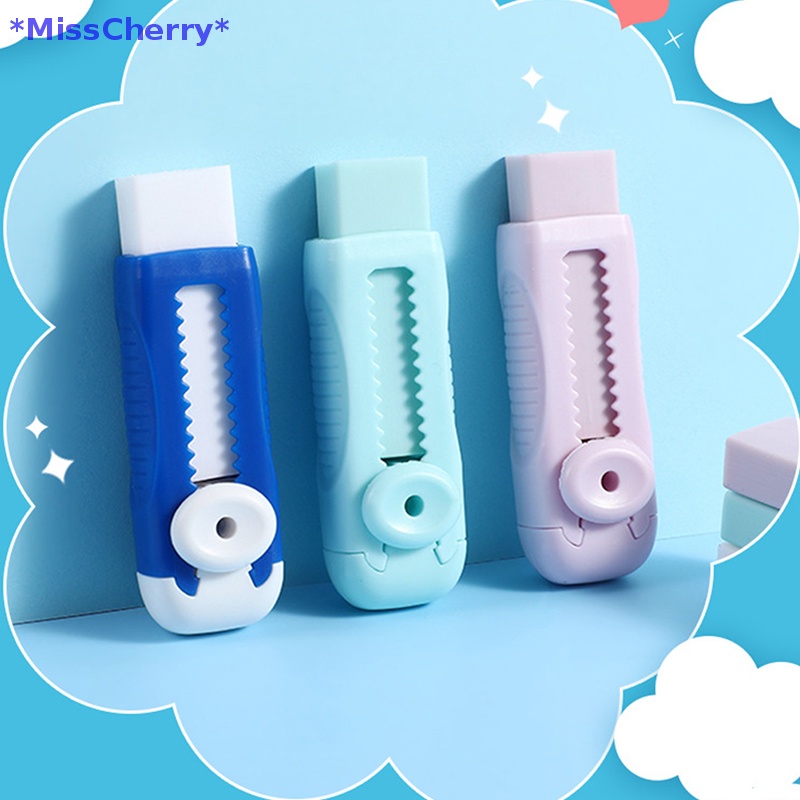 1 Bộ Gôm Tẩy Bút Chì Màu Bằng Nhựa Có Thể Thu Gọn Tiện Dụng Mới