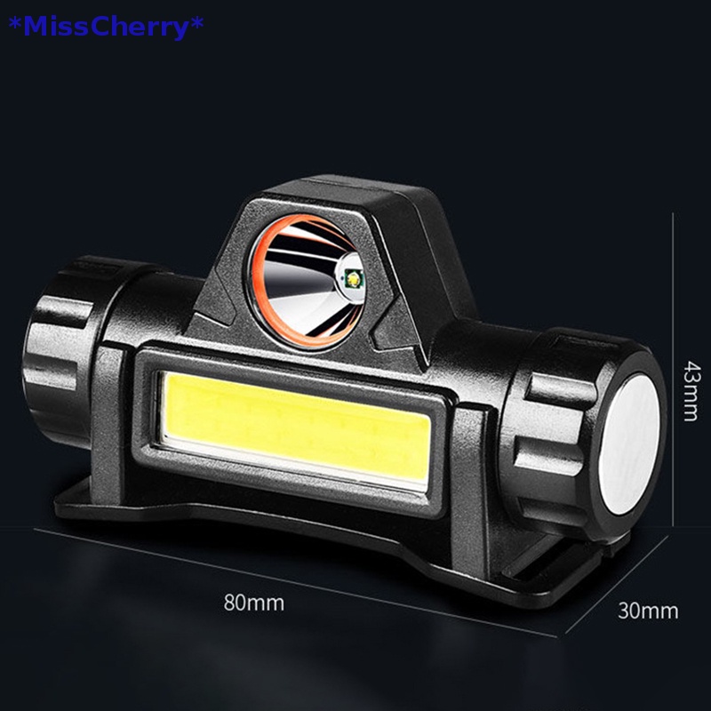 Đèn Pha LED XPE + COB USB Mini Đeo Đầu Chống Thấm Nước Có Thể Sạc Lại Mới